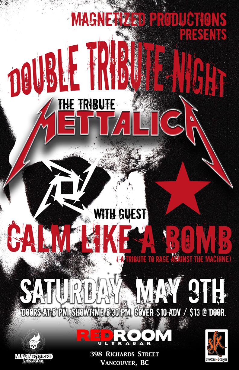 METTALICA, Calm Like A Bomb @ The Red Room May 9 2015 - May 6th @ The Red Room