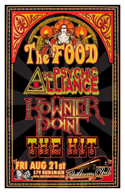 The Psychic Alliance CANCELLED: The FOOD, The Psychic Alliance CANCELLED, Kownterpoint, The HIT @ Railway Club Aug 21 2015 - May 12th @ Railway Club