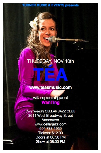 TEA, Wanting @ The Cellar Restaurant/Jazz Club Nov 10 2011 - Apr 30th @ The Cellar Restaurant/Jazz Club