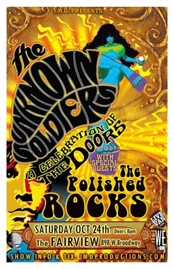 PSYCHEDELIC ROCK w/ The UNKNOWN SOLDIERS ~ A Celebration Of The Doors & The POLISHED ROCKS!: The Unknown Soldiers, The POLISHED ROCKS @ Fairview Pub Oct 24 2009 - May 7th @ Fairview Pub
