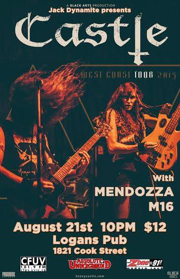 Castle (San Francisco), Mendozza, M16 @ Logan's Pub Aug 21 2015 - May 9th @ Logan's Pub