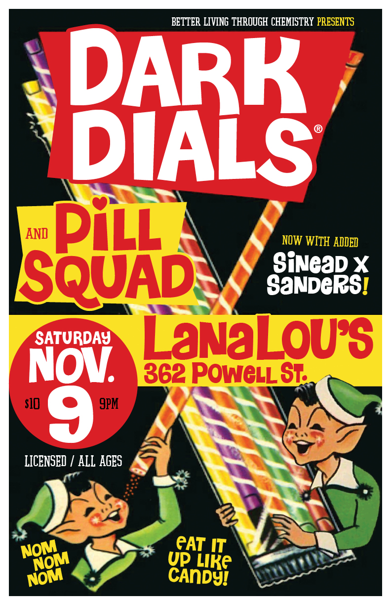 A night of Psych-Garage-Postpunk-Rock: Dark Dials, Pill Squad, Sin&eacute;ad Sanders @ LanaLou's Nov 9 2019 - May 10th @ LanaLou's