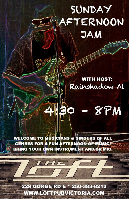 Sunday Jam with Rainshadow Al - Jun 11th @ The Loft (Victoria)