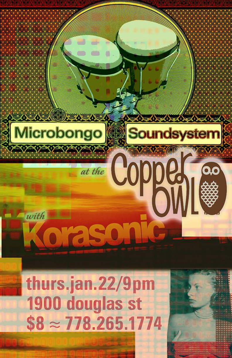 Micro Bongo Sound System, Korasonic @ Copper Owl Jan 22 2015 - May 6th @ Copper Owl