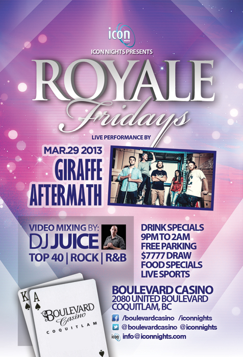 Giraffe Aftermath @ Lion's Den Boulevard Casino Mar 29 2013 - May 16th @ Lion's Den Boulevard Casino
