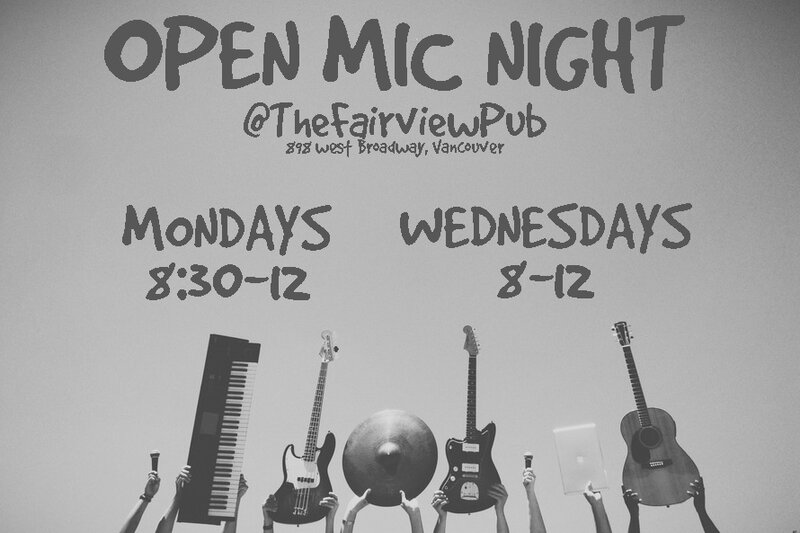 Open Mic Night: Kaitlin Deavy, Nimkish Younging, Steven Lane, Kamelia Merarsi, Baron von Swenson, Chat Watson, Jess Me, Chun Yi Fan, Masa Ichigo, Zulu Panda, Vancouver Thunderbirds, Samson Porter @ Fairview Pub Nov 9 2016 - May 5th @ Fairview Pub