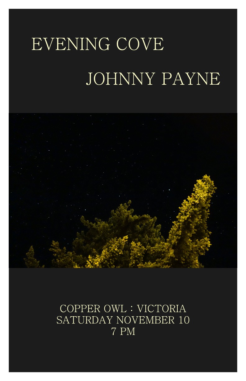 Evening Cove, Johnny Payne @ Copper Owl Nov 10 2018 - May 4th @ Copper Owl