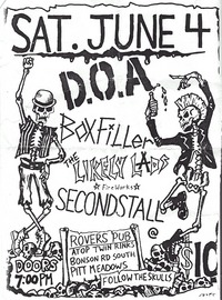 D.O.A., War Amp , The Likely Rads, Secondstall @ Rovers Pub and Grill - Jun 04, 2005