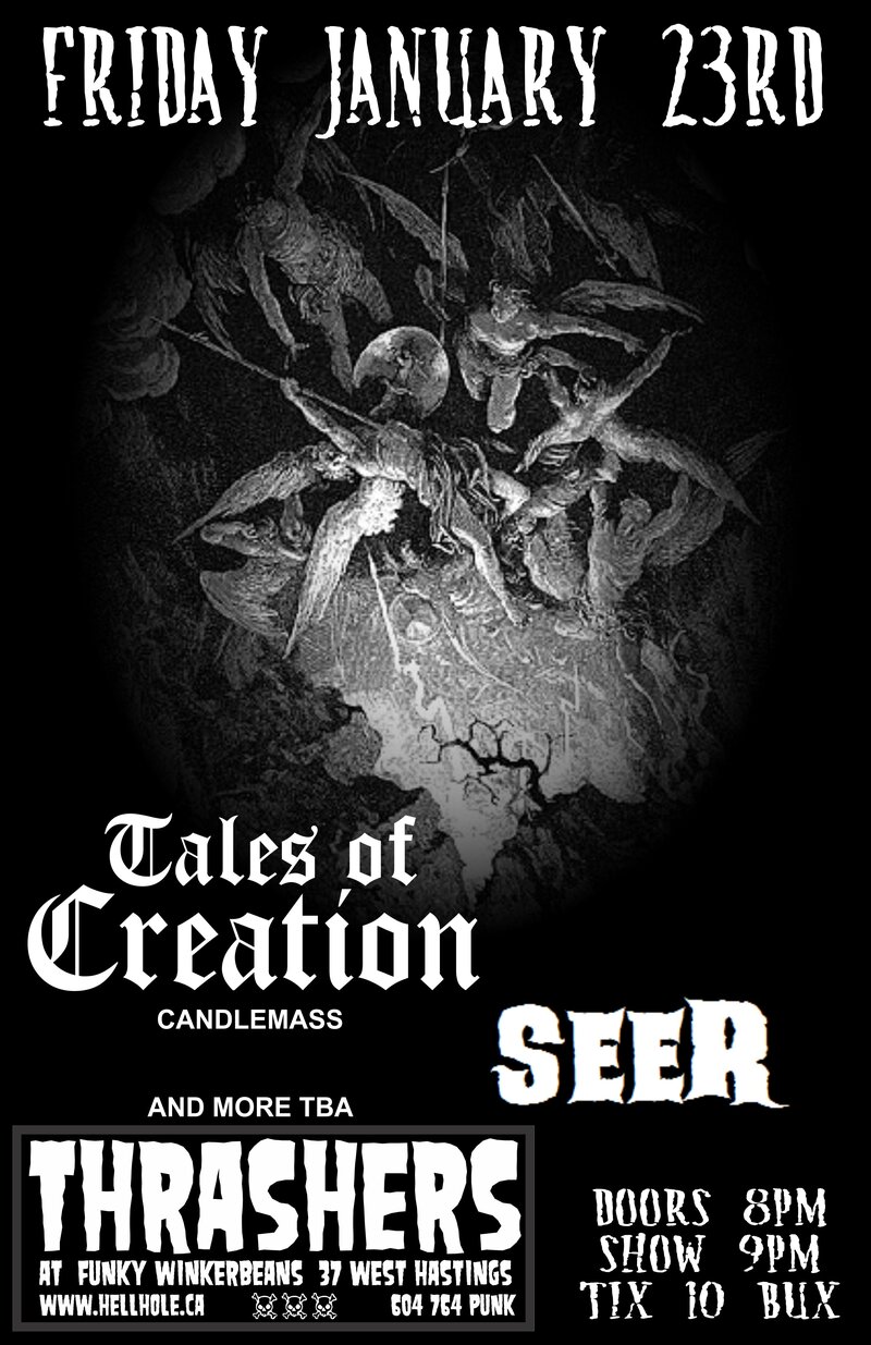 Tales of Creation, SEER, Destroy the Destroyer , EVERMIRE @ Funky Winker Beans Jan 23 2015 - May 8th @ Funky Winker Beans