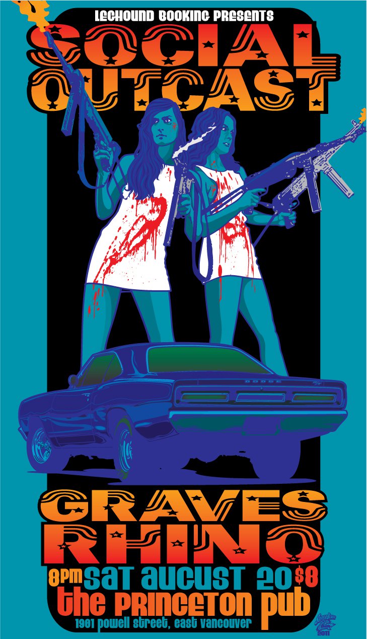 A rock 'n' roll sun dance!: Social Outcast , Graves, Rhino @ Princeton Pub Aug 20 2011 - May 13th @ Princeton Pub