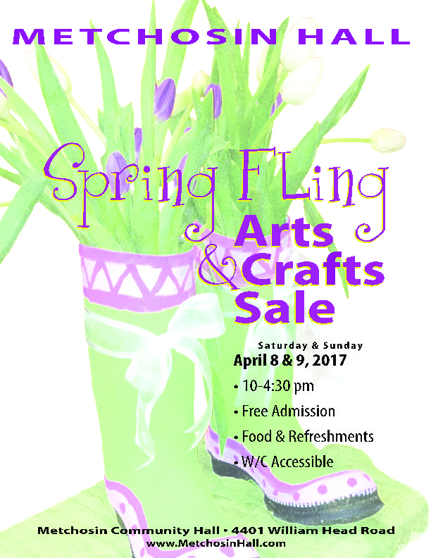 Spring Fling Arts & Crafts Fair - Metchosin Hall @ Metchosin Hall Apr 9 2017 - Jun 3rd @ Metchosin Hall