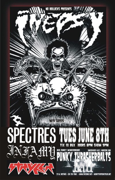 TOURING PUNX FROM MONTREAL: Inepsy,  , spectres, Infamy, Stryker @ Funky Winker Beans Jun 8 2010 - May 8th @ Funky Winker Beans