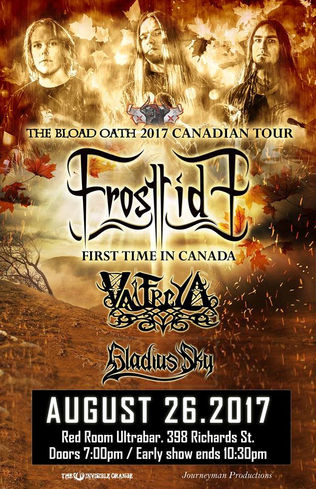 Frosttide, VALFREYA, Gladius Sky @ The Red Room Aug 26 2017 - May 23rd @ The Red Room
