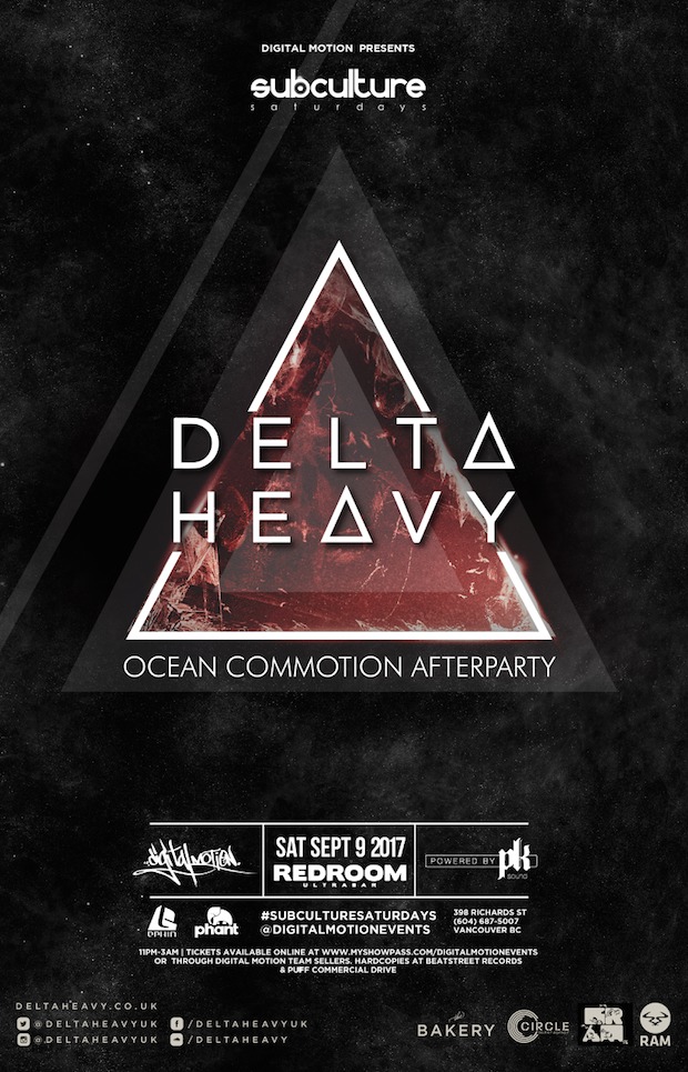 OCEAN COMMOTION AFTERPARTY: DELTA HEAVY @ The Red Room Sep 9 2017 - Jun 23rd @ The Red Room