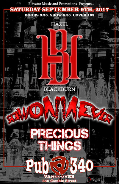 Hazel Blackburn, nower never, Precious Things @ Pub 340 - Sep 09, 2017