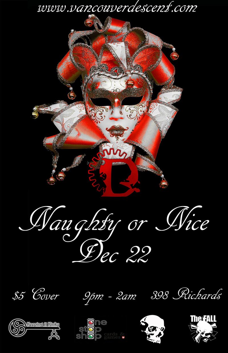 Descent Naughty or Nice 13 @ The Red Room Dec 22 2019 - Jun 12th @ The Red Room