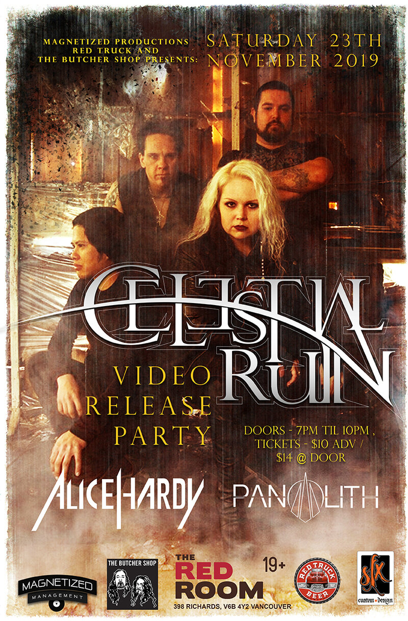 Video Release Party w/: Celestial Ruin, Alice Hardy, Panolith @ The Red Room Nov 23 2019 - Apr 30th @ The Red Room