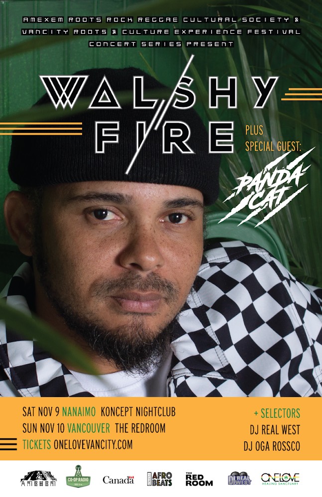 Walshy Fire "Abeng" BC Tour @ The Red Room Nov 10 2019 - Jun 14th @ The Red Room