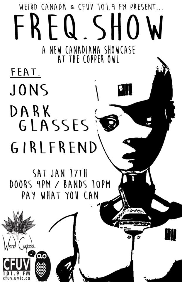 FREQ SHOW: Jons, Dark Glasses, Girlfrend @ Copper Owl Jan 17 2015 - Jun 8th @ Copper Owl