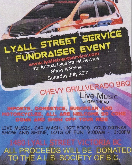 Fndraiser Event: Gearhead @ Lyall Street Service - Jul 20, 2013