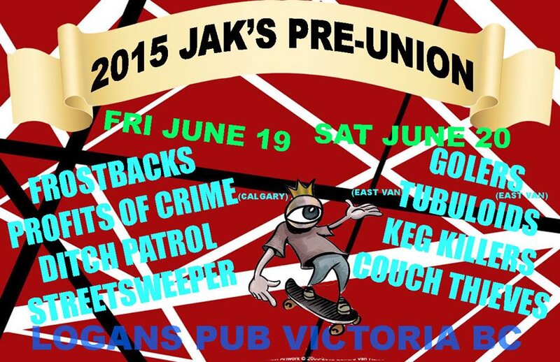 The Golers, The Keg Killers, Couch Thieves @ Logan's Pub Jun 20 2015 - May 7th @ Logan's Pub