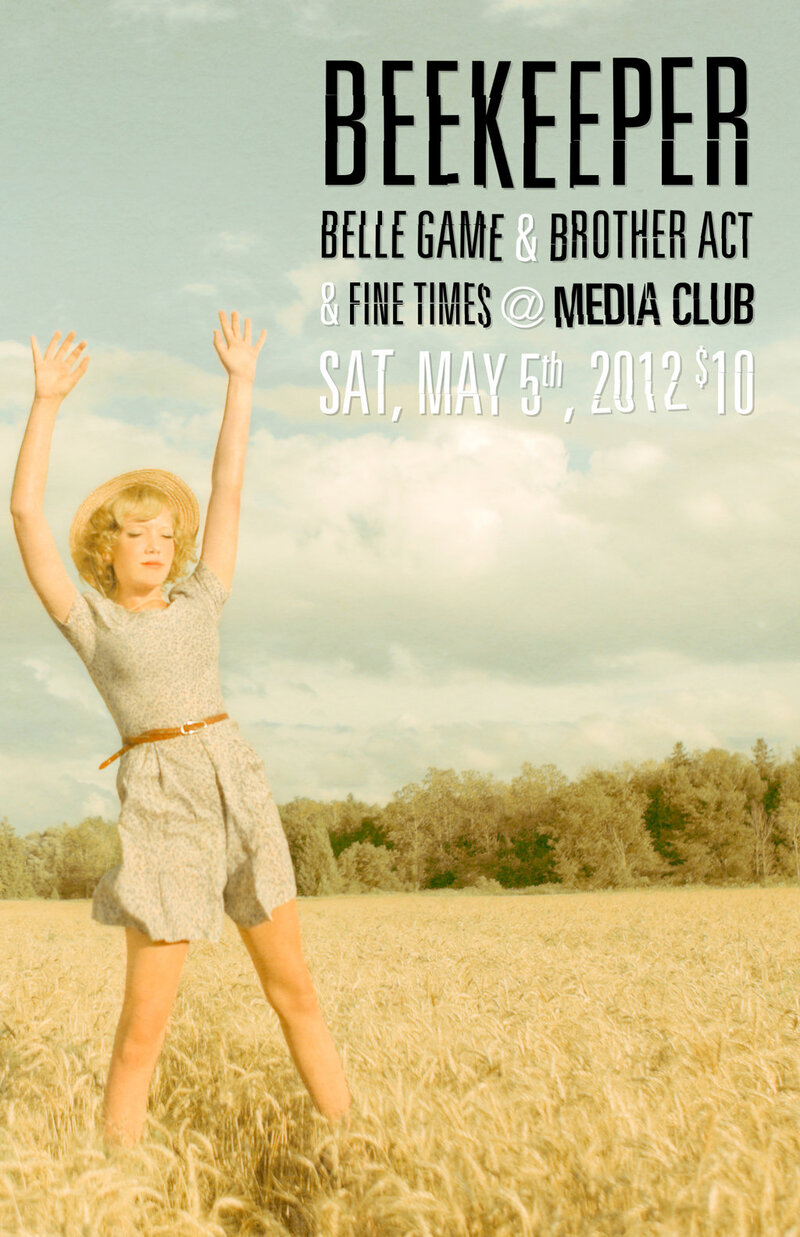 BEEKEEPER 7" release party!!!: beekeeper, The Belle Game, Brother Act, Fine Times @ The Media Club May 5 2012 - May 23rd @ The Media Club
