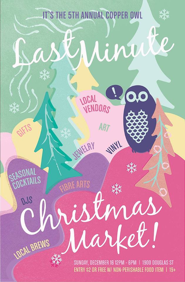 Copper Owl Last Minute Xmas Market & Party!: Audio Osmosis, various vendors @ Copper Owl Dec 16 2018 - Jun 14th @ Copper Owl