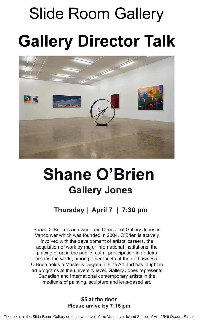 Gallery Director Talk: Shane O'Brien @ Slide Room Gallery Apr 7 2016 - May 6th @ Slide Room Gallery