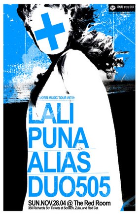 The Morr Music Tour featuring: Lali Puna, Alias, Duo505 @ The Red Room Nov 28 2004 - May 10th @ The Red Room