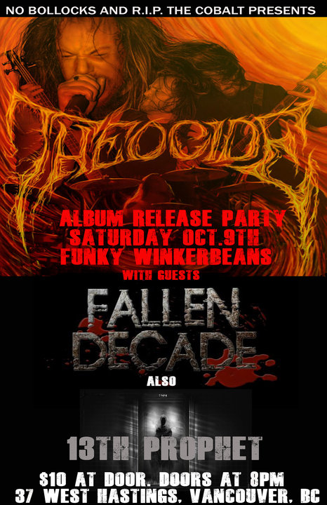 METAL!!!: THEOCIDE, Fallen Decade, 13th Prophet @ Funky Winker Beans Oct 9 2010 - May 1st @ Funky Winker Beans