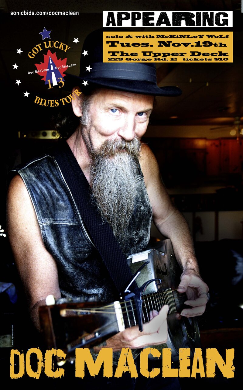 Doc MacLean, McKinley Wolf @ Upper Deck (in the Gorge Travelodge) Nov 19 2013 - May 6th @ Upper Deck (in the Gorge Travelodge)