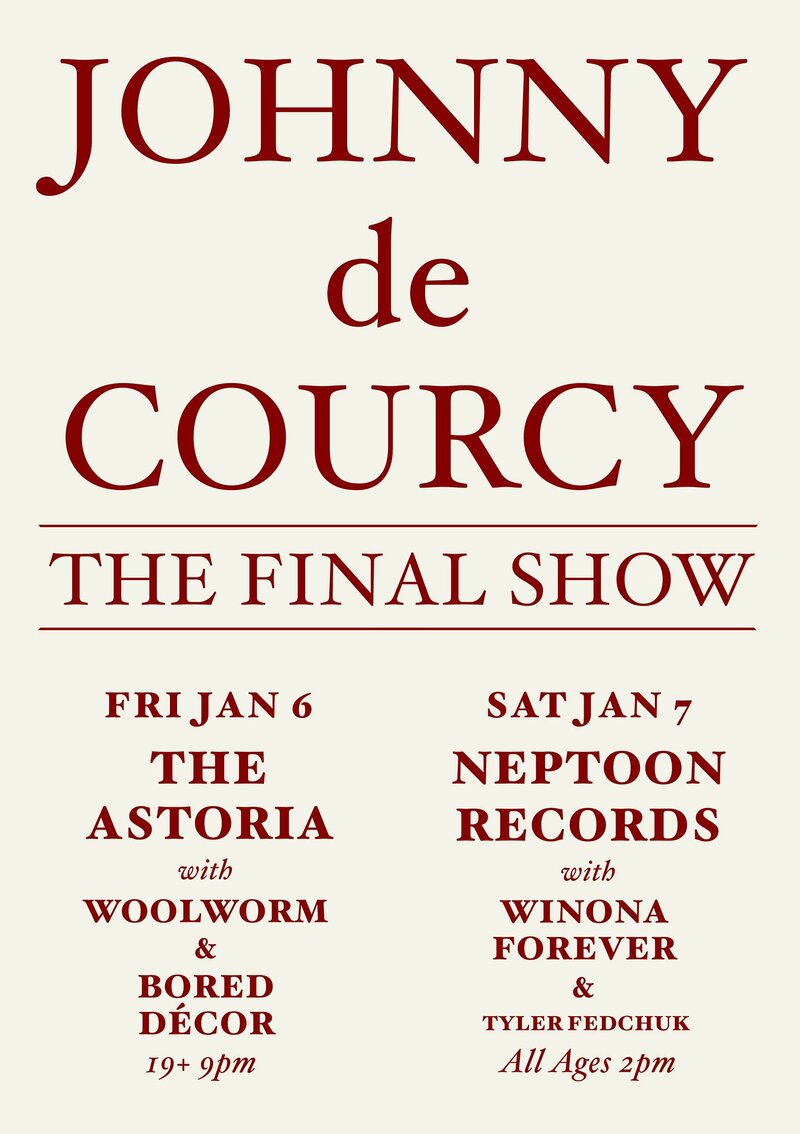 The Final Show: Johnny De Courcy, Woolworm, Bored D&eacute;cor @ The Astoria Jan 6 2017 - May 16th @ The Astoria