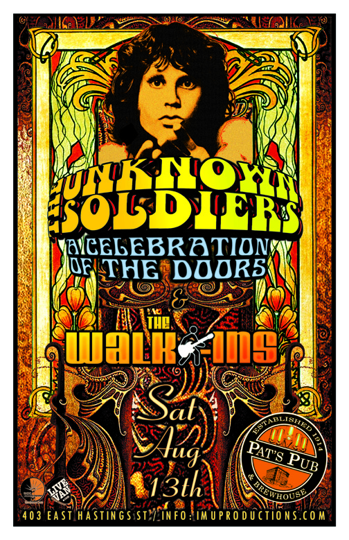 The Unknown Soldiers, The Walk-Ins @ Pat's Pub Aug 13 2016 - May 16th @ Pat's Pub
