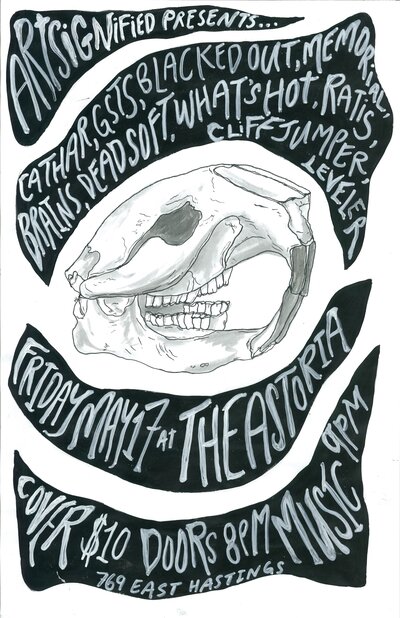 GSTS, What's Hot, Cathar, Ratis, Blacked Out, Cliffjumper, Memorial, LEVELER, Brains!, Dead Soft @ The Astoria  May 17 2013 - May 6th @ The Astoria 
