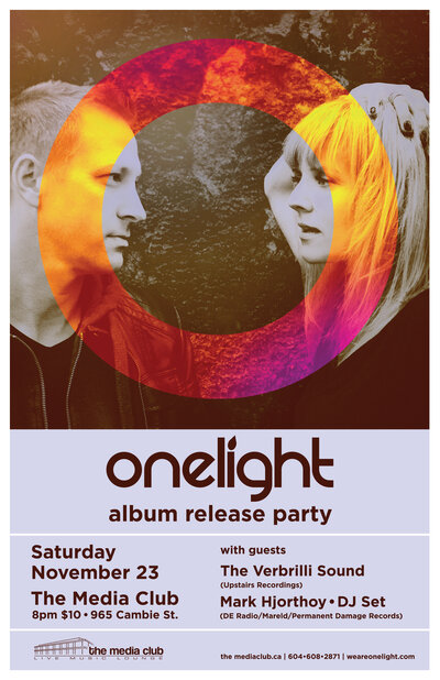 Onelight, Verbrilli Sound, Mark Hjorthoy @ The Media Club Nov 23 2013 - May 6th @ The Media Club