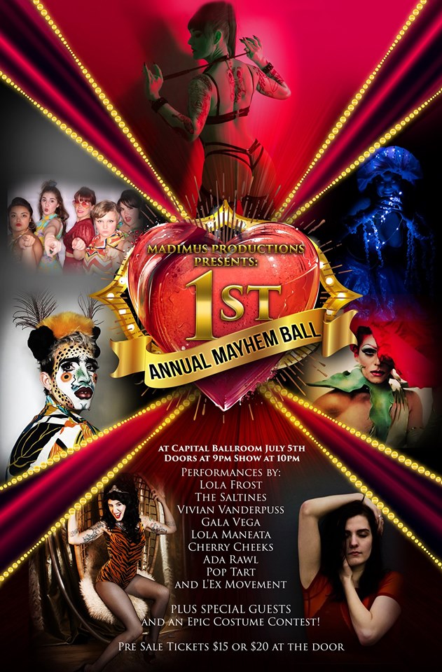 1st Annual Mayhem Ball @ Capital Ballroom Jul 5 2019 - Jun 5th @ Capital Ballroom