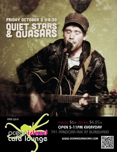 Quiet Stars and Quasars @ Ocean Island Lounge Oct 3 2014 - May 6th @ Ocean Island Lounge