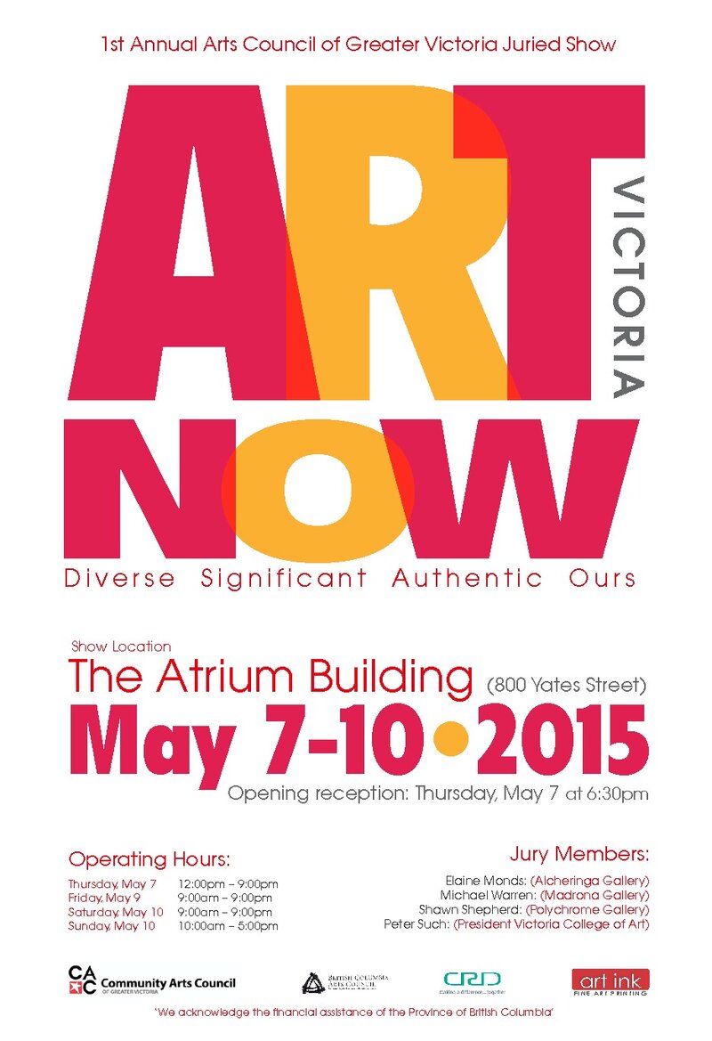 Art Victoria Now: CACGV juried exhibition @ The Atrium May 7 2015 - May 6th @ The Atrium