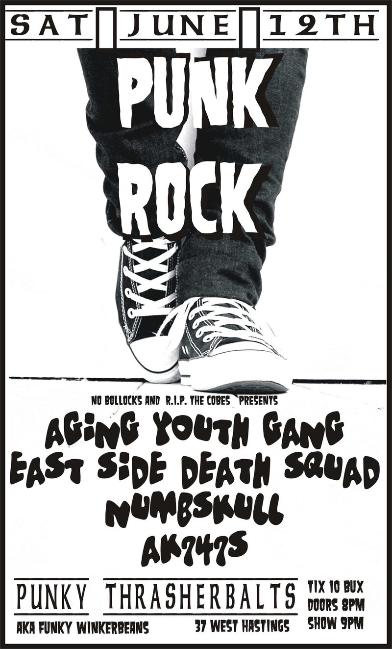 Aging Youth Gang, Eastside Death Squad, NUMB SKULL, AK747'S @ Funky Winker Beans Jun 12 2010 - May 6th @ Funky Winker Beans