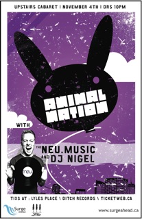 Animal Nation, The Neu Music, Dj Nigel, LINGUISTICS @ Upstairs Nov 4 2010 - May 13th @ Upstairs
