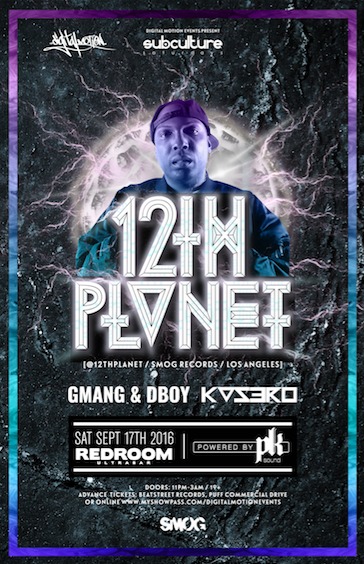 12th Planet (Smog / Los Angeles) @ The Red Room Sep 17 2016 - May 7th @ The Red Room