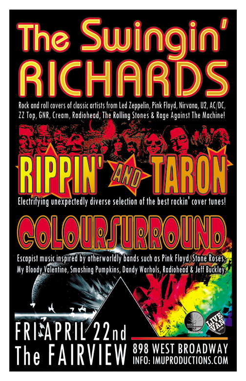 The Swingin' Richards, Rippin' and Taron, Coloursurround @ Fairview Pub Apr 22 2016 - May 8th @ Fairview Pub