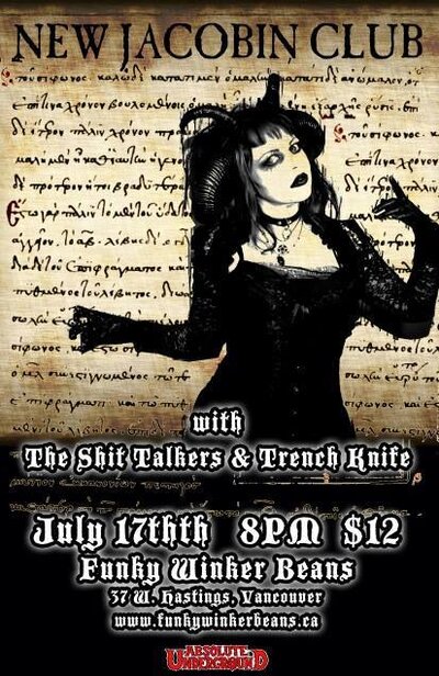 THE NEW JACOBIAN CLUB, The Shit Talkers, Trench Knife @ Funky Winker Beans Jul 17 2015 - May 7th @ Funky Winker Beans