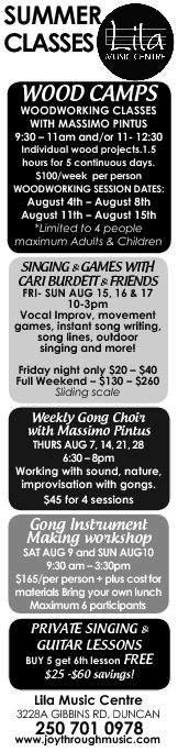 Summer Workshops at Lila Music Centre: Cari Burdett, Massimo Pintus, Anne Schaefer, Tina Pearson @ Lila Music Centre Aug 4 2014 - May 8th @ Lila Music Centre