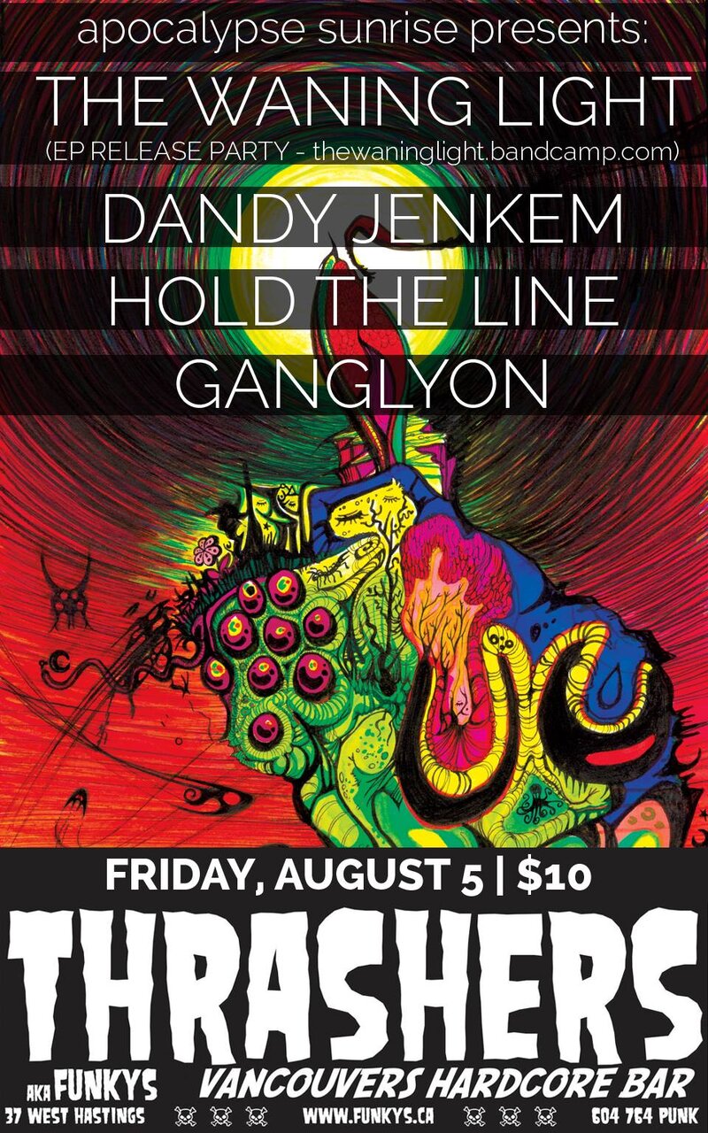 Precious Dudes, The Waning Light, DANDY JENKEM, Hold the Line, GANGLYON @ Funky Winker Beans Aug 5 2016 - May 5th @ Funky Winker Beans