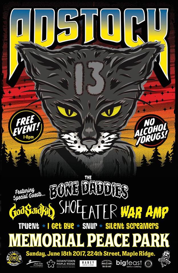 ADSTOCK 2017: God Said Kill, SHOE EATER, Bone Daddies, War Amp , TRUENT @ MEMORIAL PEACE PARK - Jun 18, 2017