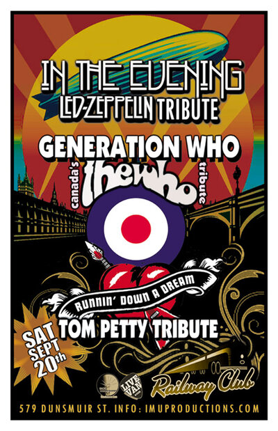 ZEPPELIN, The WHO & TOM PETTY TRIBUTES!: In The Evening , Generation Who, Runnin Down A Dream  @ Railway Club Sep 20 2014 - May 8th @ Railway Club