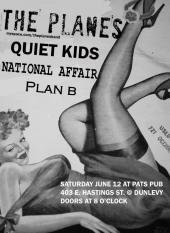 the planes, Quiet Kids, National Affair @ Pat's Pub Jun 12 2010 - May 9th @ Pat's Pub
