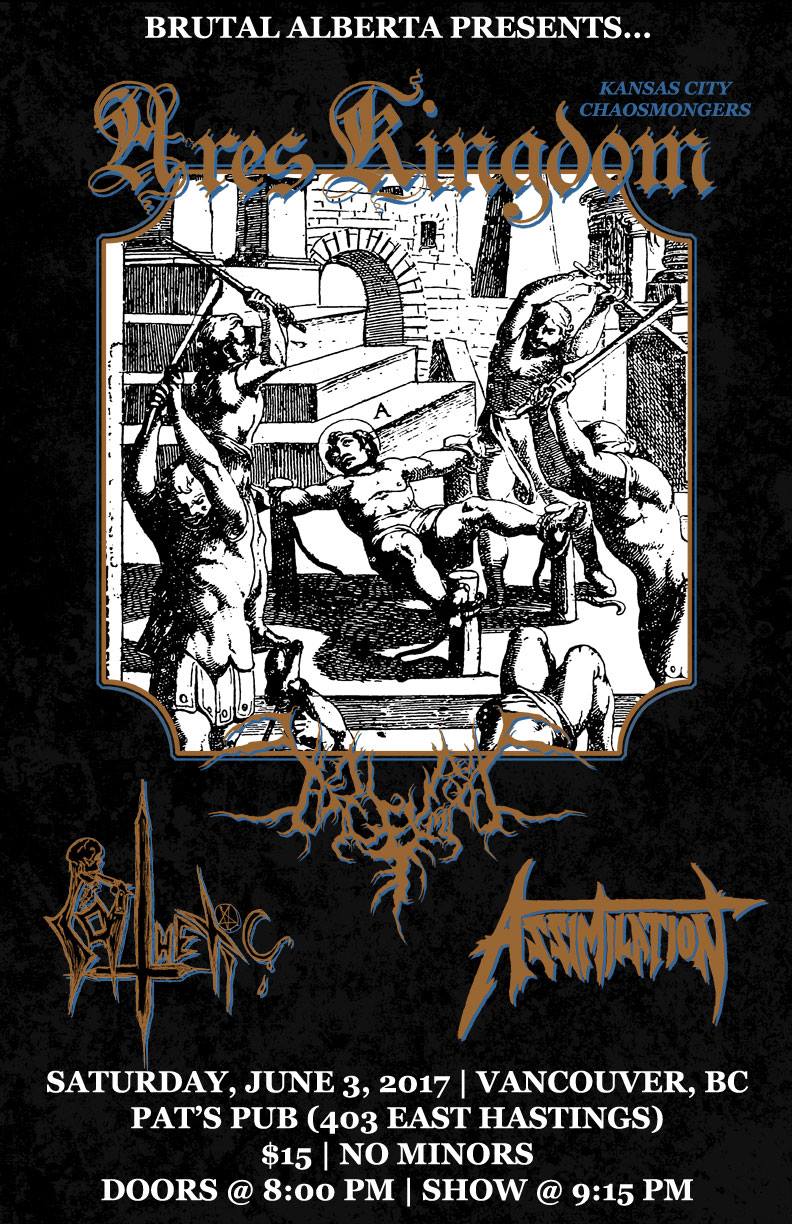 Ares Kingdom, begrime exemious, PATHETIC, Assimilation @ Pat's Pub Jun 3 2017 - May 7th @ Pat's Pub