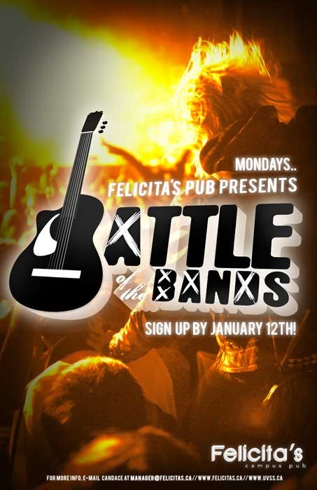Battle of the Bands: Fins Out, The Role Models, Crunch Mustard, Danakil Depression @ Felicita's Pub Jan 31 2011 - May 13th @ Felicita's Pub